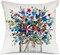 4th of July Pillow Covers 18x18 Inch Stars Floral Vase Butterfly Decor Patriotic America USA Holiday Pillow Case Independence Memorial Day Decorations for Home Sofa